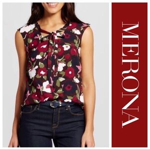 ✨ Merona Floral Bow Blouse ✨